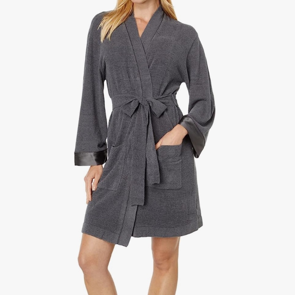 Barefoot Dreams Cozy Chic Ultra Lite Robe & Slippers Size Small